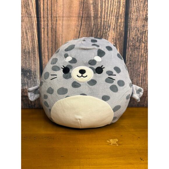 Squishmallows Odile Gray Spotted Seal 12" Plush Retired Stuffed Animal - Picture 1 of 3